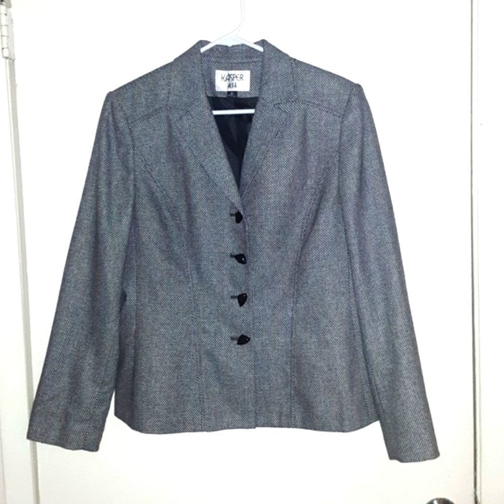 Kasper A.S.L. Gray Blazer Jacket Size 12